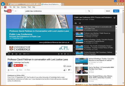Public Law Conference: Videos of plenary sessions now available